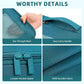 BAGAIL 4 Set/6 Set/8 Set Compression Packing Cubes Travel Accessories Expandable Packing Organizers (Square Mesh, 06-Teal)