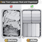 Veken 6/9/11 Set Compression Packing Cubes for Travel Essentials,Compressible Expandable Large Luggage Suitcase Organizer Bags for Clothing,Durable Space Saver Storage Bags(Gray)