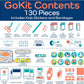 KeepGoing Travel First Aid Kit for Kids – 130 Pc. for Car, Home, Purse, Diaper Bag & Backpack with Latex-Free Bandages - Mini First Aid Kit Travel Size TSA-Approved