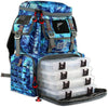 Ego Kryptek Tactical Tackle Box Backpack, Durable Fishing Tool Bag, 1000D Nylon Fabric with PVC Back, Water-Resistant, Multiple Storage Pockets, Laser-Cut Molle Loops, Includes 4 Tackle Trays