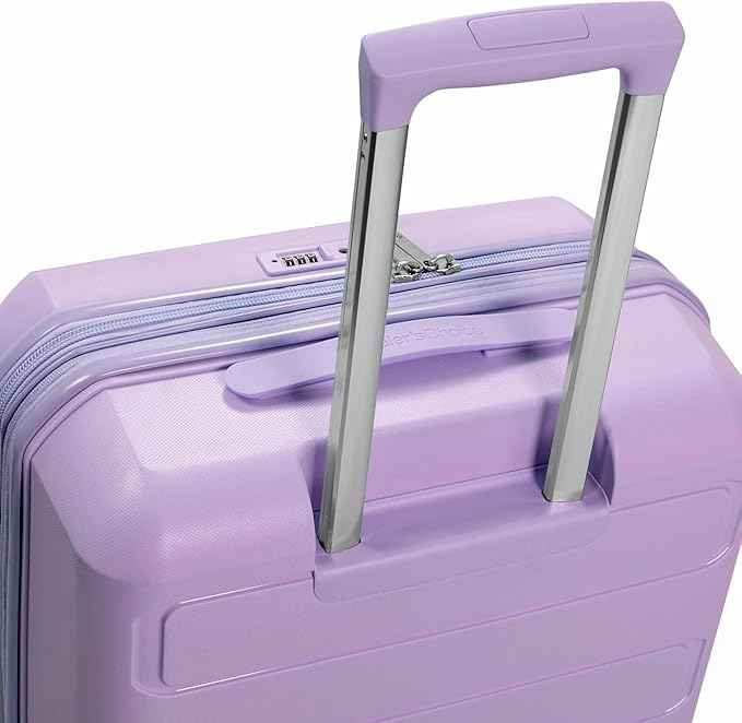 Traveler's Choice Pagosa Hardshell Expandable Luggage with Spinner Wheels, Lavender, 22-Inch Carry-on