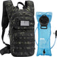 GENILU Tactical Hydration Backpack with 3L Water Bladder, Lightweight Molle Water Backpack Daypack for Men Women