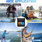 5" IPS Fish Finder for Boat with 6000mAh,1080 HD Underwater Fishing Camera,220°Wide Angle,IP68 Waterproof,30M/100FT Ice Fishing Camera with 8 High Brightness IR LEDs for Lake Fishing