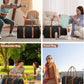 Women Duffle Weekender Travel Bag: Large Duffel Bags with Shoe Compartment Carry On Overnight Tote with Wet Pocket Traveling Weekend Gym Yoga Hospital Bag for Womens Black Brown