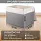Large 17" 42 Quarts Collapsible Stackable Storage Bins with Lids [3-Pack] Foldable Fabric Linen Storage Boxes Cube, Closet Organizer Baskets with Label (16.7 x 12 x 12", Gray & White)