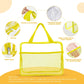 XEWEA Clear Travel Toiletry Bags, 3 Pack TSA Approved Transparent Makeup Bag for Men Women,Large Waterproof PVC Quart Organizer Kit with Zipper for Toiletries Airline Essential,Toy Pouch Yellow - Roamly