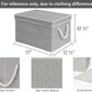 StorageWorks Storage Bins with Lids, Decorative Storage Boxes with Lid and Soft Rope Handles, Foldable Storage Baskets for Closet, Shelves, Stackable, 3-Pack, Gray, Jumbo