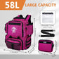 Goture Fishing Backpack, 900D Water-Resistant Tackle Backpack with Rod Holders, 58L Large Storage Gear Fishing Tackle Bag with Detachable Crossbody Bag,8 Lure Pockets,Bottle Holder for Camping Hiking