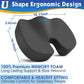 TushGuard Seat Cushion for Office Chair Memory Foam Non-Slip Cushion Back, Coccyx, Sciatica, Tailbone Pain Relief Butt Pillow for Office Chair, Car, Wheelchair, Grey, X-Large
