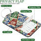 2 Pack Luggage Tag for Suitcase Nautical Patches Mountain Lake Camp Flag Leather Suitcase Tags with Privacy Name ID Label and Stainless Steel Loop for Travel Bag