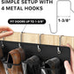 Simple Houseware 24 Pockets Large Clear Pockets Over The Door Hanging Shoe Organizer, Black (56" x 22.5")