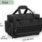 GOBUROS Waterproof Fishing Tackle Bag with Waterproof EVA Bottom (No Tackle Boxes in Package), Soft Tackle Box Storage Bag with Rod Holder, Pliers Storage for Fishing