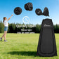 Wolfwise Pop Up Shower Tent for Camping, Portable Instant Changing Tent with Ventilation Window & Carry Bag, Privacy Bathroom Toilet for Beach & Outdoor, Width 40 ", Height 75 ", Black