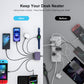 USB C Fast Charger 100W GaN 6 Port Type USB C Charging Station Hub Block Wall Charger Power Strip Adapter Plug Cube Brick 3 USB A for iPad iPhone 15 14 13 12 11 Pro Max Pixel Note Galaxy