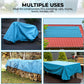 Tarps Heavy Duty Waterproof 20x20-12 mil Thick Camping Tent - Blue Tarp 20x20 UV Resistant, Rip & Tear Proof with Metal Grommets – Multipurpose Use for Camping, Tent, Boat, RV, Car, & Pool Cover