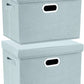 TYEERS Collapsible Storage Bins With Lids, Large Fabric Storage Boxes - 2 Pack - Aqua Spring