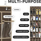 Simple Houseware 24 Pockets - Crystal Clear Over The Door Hanging Shoe Organizer, Brown (64'' x 19'')