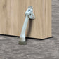 QCAA Heavy Duty Kickdown Door Stopper, 4", Zinc Die Cast, White, 1 Pack, Made in Taiwan