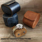Longjet Watch Roll Travel Case for Men Portable Watches Organizer Box with Removable Velvet Pillow Holder (1 Slot Black)