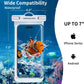 UNBREAKcable Waterproof Phone Pouch-2 Pack IPX8 Waterproof Phone Case for iPhone 16 15 14 13 12 11 Pro Max & Samsung S25 S24-Dry Bag & Travel Essentials for Beach, Pool, Kayak & Cruise-7" Pink+White