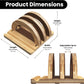 Kothar Premium Wood Vertical Laptop Stand - Adjustable Dual Slot Bamboo Holder for MacBook, Dell, HP, and More | Space-Saving Desktop Organizer | Eco-Friendly, Sleek & Durable Design
