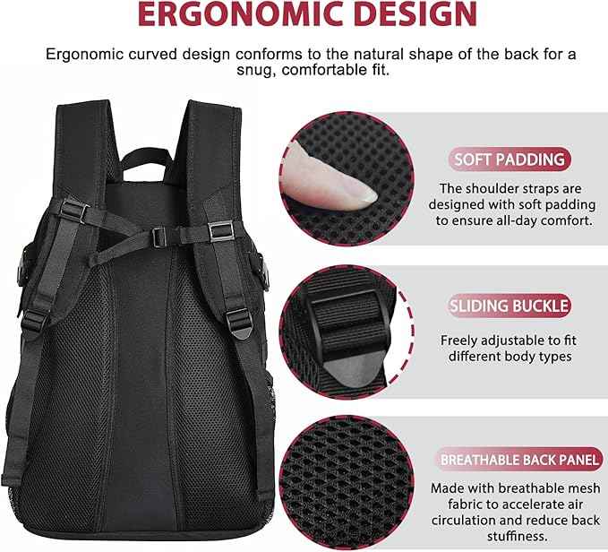 LARIPOP Soccer Backpack Soccer Bag with Ball Holder & Shoe Compartment Youth Sports Equipment Training Bag