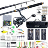 Goture Fishing Rod and Reel Combos,1.8M-2.7M Telescopic Fishing Pole Spinning Reel Line Lures Set with Carrier Bag,Telescopic Rod Kit for Starter Travel Saltwater Freshwater Gear Gift