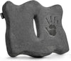 SUTERA Proper Posture Seat Cushion for Office Chair or Car Seat, Superior Memory Foam for Support and Back Pain Relief, Rubber Grips Underneath to Prevent Shifting (17.7x16x4.3 inches)