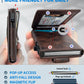 Airtag Wallet for Men,with Money Clip Gift Boxed,Slim Front Pocket Wallet RFID Blocking Metal Case Smart Pop-up Credit Card Holder in Magnetic Leather Flip