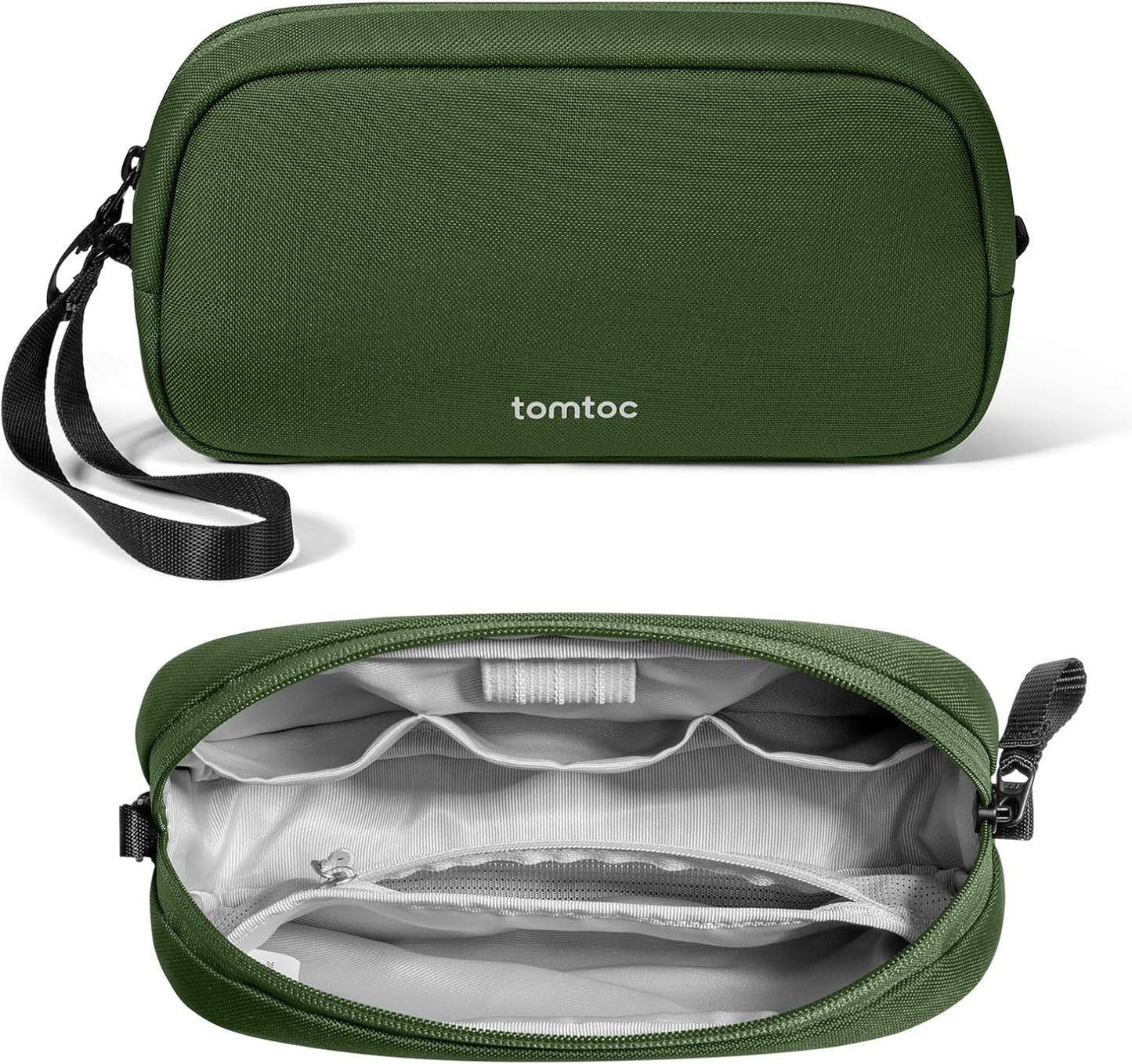 tomtoc Electronics Organizer Travel Case, Water Resistant Travel Bag Cable Organizer for Essentials, Tech Pouch Accessories Carry Storage for Cord, Phone, Cables, Airpods, USB Flash Drive, Daily Items - Roamly
