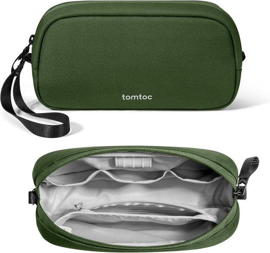 tomtoc Electronics Organizer Travel Case, Water Resistant Travel Bag Cable Organizer for Essentials, Tech Pouch Accessories Carry Storage for Cord, Phone, Cables, Airpods, USB Flash Drive, Daily Items - Roamly