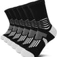 IRAMY Crew Compression Socks Athletic Running Socks for Men Women Plantar Fasciitis Relief 3/6 Pairs