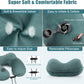 urophylla Compact Travel Neck Pillow for Airplanes, Super Soft Velvet Neck Support, Adjustable Firmness, Inflatable Plane Pillow for Long Flights, Road Trips, Travel Essentials with Eye Mask, Earplug