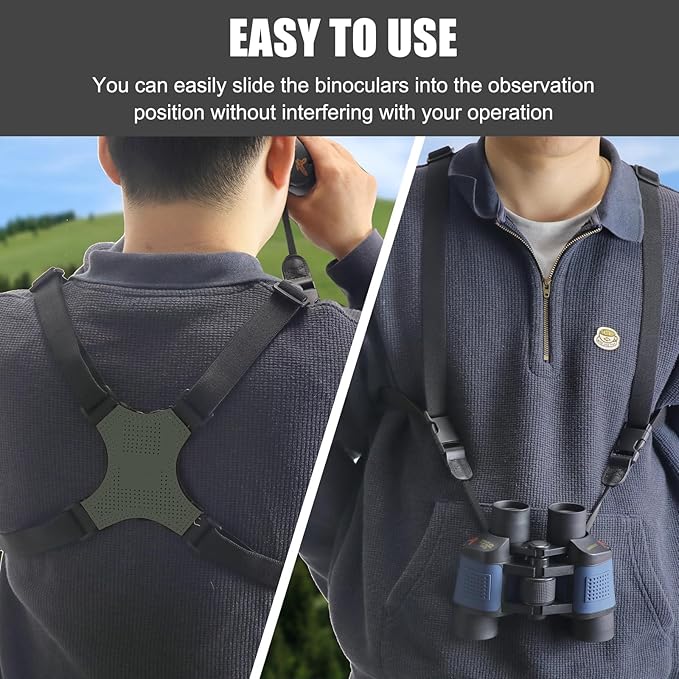 HUNTPAL Binocular Harness Strap for Hunting and Birding Wacthing, X-shaped Decompression Cross Body, Fit for Rangefinder