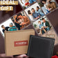Mens Wallet Genuine Leather Bifold RFID Blocking Wallet for Men with 1 ID Window 13 Card Holders 2 cash pockets 1 Gift Box