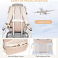 PIJUSHI Travel Backpack for Women Expandable Carry on Luggage Backpack Airline Approved Personal Item Laptop Bag(PE034 Classic Beige)