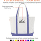 CB STATION Medium Classic Canvas Tote Bag for Women, Top Zipper Closure, Outer Pocket, Daily Essentials, Groceries, Traveling
