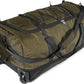 110L/140L Expandable Soft-Sided Foldable Duffle Bag with 2 Rubber Wheels,Packable 32” Rolling Carry-On with Multi-Pockets & Compartments,Army Green - Roamly