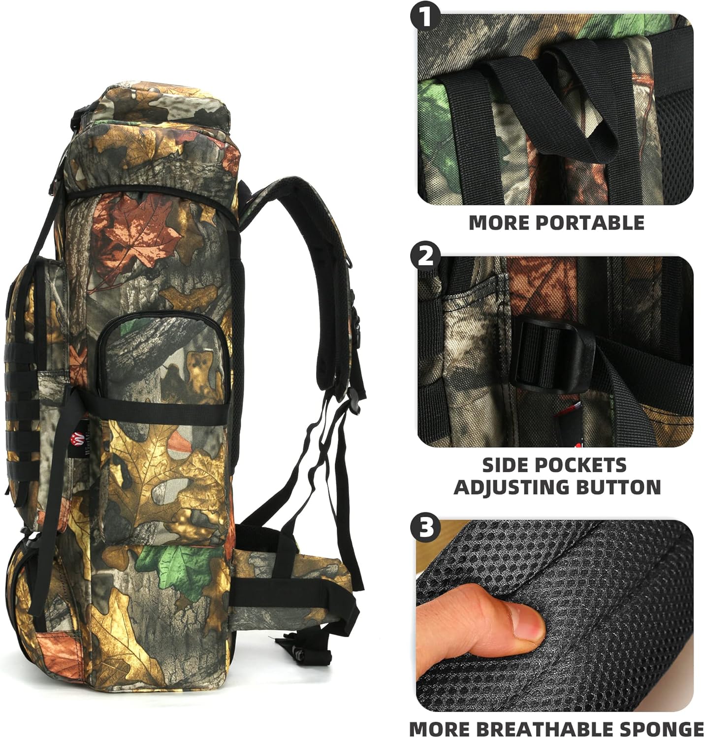King'sGuard 70L Camping Hiking Backpack Tactical Backpack Military Molle Rucksack Backpack for Outdoor - Roamly
