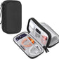Electronic Accessories Organizer Carry Bag, Travel Cable Organizer Pouch, Portable Waterproof Double Layers All-in-One Storage Bag for Cord, Charger, Earphones, U Disk, USB Cable (M)