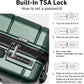 KYME Hardside Carry On Luggage 22x14x9 Airline Approved with TSA Lock Hardshell 22 Inch Suitcase with Spinner Wheels Small Travel Rolling Luggage with Cup Holder for Men Women Green