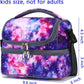 FlowFly Double Decker Cooler Insulated Lunch Bag Large Tote for Boys, Girls, Men, Women, With Adjustable Strap,Galaxy