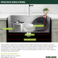 25-Inch Drop-In Kitchen Sink, SINKVINE 25" x 18" Stainless Steel Indoor and Outdoor Sink, Top Mount Large Deep Single Bowl Sink for Laundry Room, with Drain Strainer, Bottom Grid, Roll-up Drying Unit