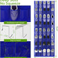 Unjumbly Over the Door Shoe Organizer with 40 Large Breathable Mesh Pockets, Space Saving Shoe Holder, Hanging Shoe Rack for Entryway Bedroom Closet Storage (Navy Blue, 40 Pockets)