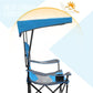 ALPHA CAMP Heavy Duty Canopy Camping Chair, 350 lbs Capacity Oversized Folding Chair with Adjustable Sunshade, Portable Sunshade Chair with Cup Holder for Beach, Fishing, Outdoor