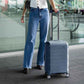 Traveler's Choice Pagosa Hardshell Expandable Luggage with Spinner Wheels, Slate Blue, 22-Inch Carry-on