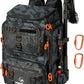Fishing Backpack with Rod Holders,900D Oxford Water-Resistant Fishing Gear,42L Large Storage Tackle Bag for Men
