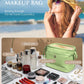 Maid Of Honor Gifts, Initial Large Makeup Bag, Bride To Be Gifts, Double Layer Cosmetic Bag, Waterproof PU Travel Toiletry Bag for Bachelorette Party Women Wedding Bridal, Bride Gifts