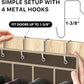 Simple Houseware 24 Pockets - Crystal Clear Over The Door Hanging Shoe Organizer, Brown (64'' x 19'')