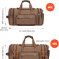 WITZMAN Mens Duffle Bags for Traveling Canvas Weekender Travel Bag Expandable Overnight Bag Carry on Bag(A8007 Brown) - Roamly